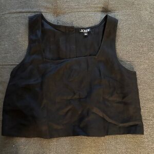 J. Crew Black Crop Top